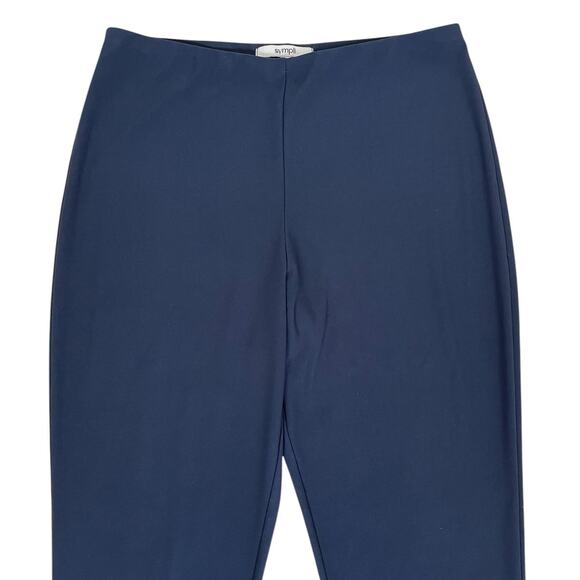 Sympli Stretch Jersey Straight Leg Pull On Pants Navy Blue Sz 10 Casual Travel - Picture 2 of 11
